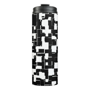 Termo Patrón de moda negro y blanco de Guay