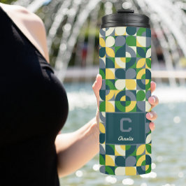 Termo Patrón de monograma geométrico moderno de Bauhaus