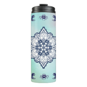 Termo Patrón de monstruo de cangrejo y dragón de agua