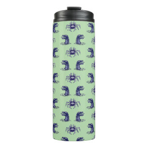 Termo Patrón de monstruo de cangrejo y dragón de agua