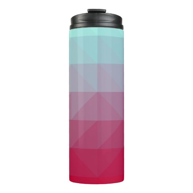 Termo Patrón de mosaico abstracto AZUL claro. Abandono c (Anverso)