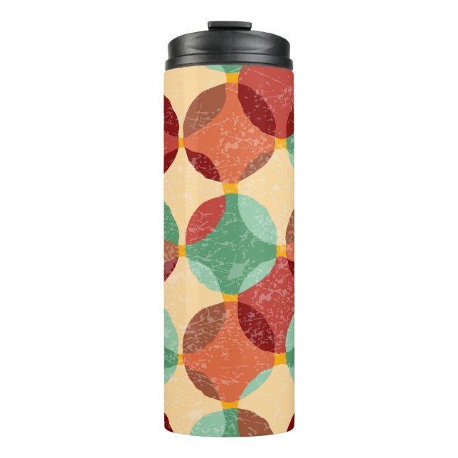 Termo Patrón de mosaico circular, ilustracion geométrico (Anverso)