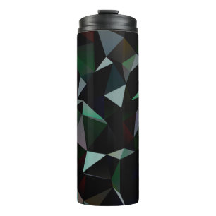 Termo Patrón de mosaico del triángulo negro oscuro. Geom