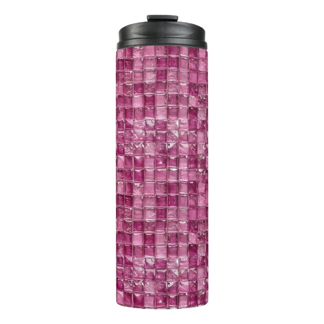 Termo Patrón de mosaico rosa (Anverso)