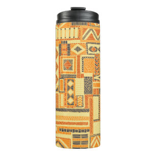 Termo Patrón de mosaico sin fisuras bordado. Bohemio o