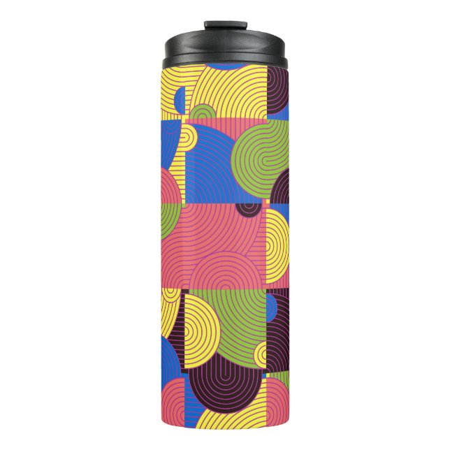 Termo Patrón de mosaicos antiguos retro de los años 60 (Anverso)