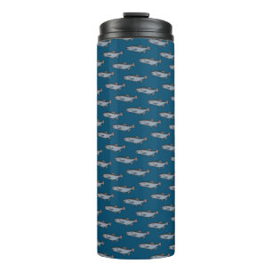 Termo Patrón de natación de salmón Río de Pescado PNW