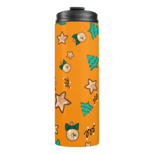 Termo Patrón de navidades con velas, Tangerinesbackgroup