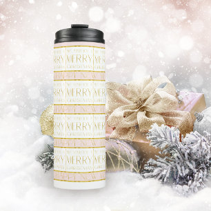 Termo Patrón de Navidades de oro rosa#35 ID1009