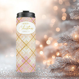 Termo Patrón de Navidades de oro rosado #28 ID1009