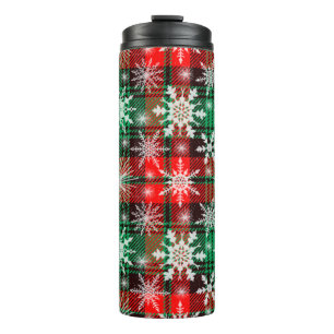 Termo Patrón De Navidades De Placas Y Copos De Nieve 1