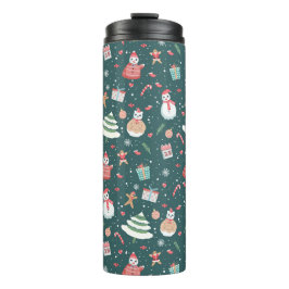 Termo Patrón de Navidades de Snowman Adorables