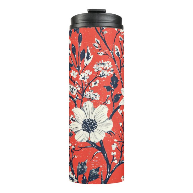 Termo Patrón de Navidades florales de Poinsettia (18) (Anverso)