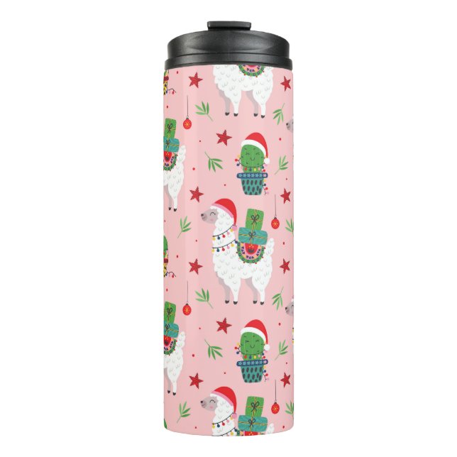 Termo Patrón de Navidades Llamas y Cacti (Anverso)