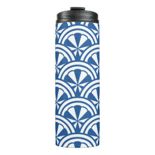 Termo Patrón de ondas costeras - El Lotus blanco