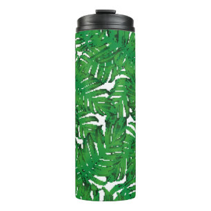 Termo Patrón de Palm Monstera sin Maravilla. Trópico ver