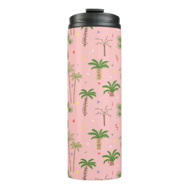 Termo Patrón de palmeras de Navidades tropicales (Anverso)