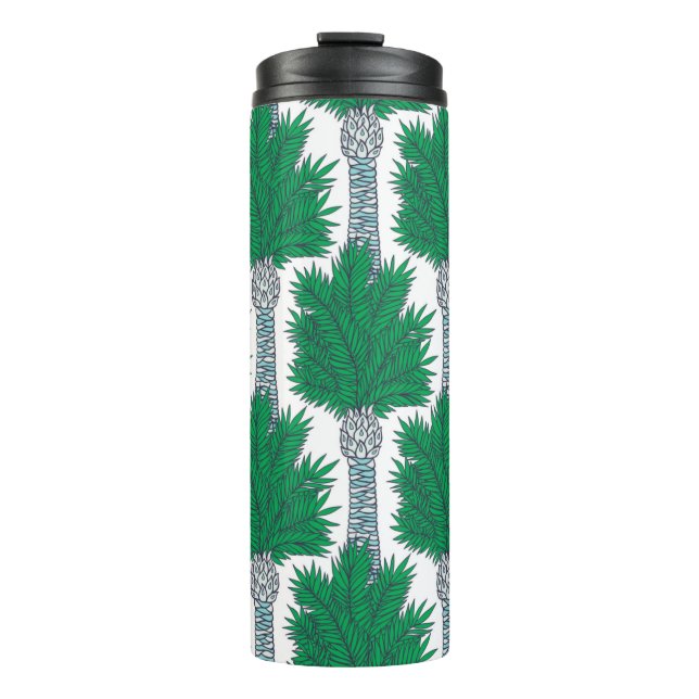 Termo Patrón de palmeras sin soldadura. (Anverso)