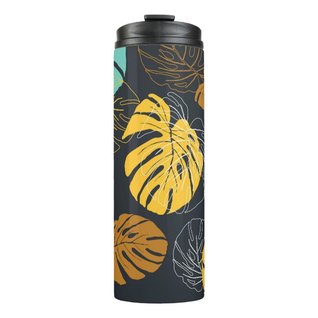 Termo Patrón de papel tapiz de hoja tropical (Anverso)