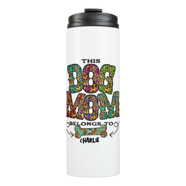 Termo Patrón de parches de leopardo occidental Perro Mam (Anverso)