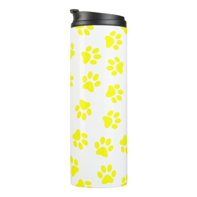 Termo Patrón De Patas, Patas De Perro, Patas Amarillas (Rotado hacia la derecha)