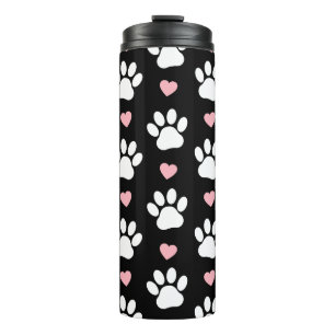 Termo Patrón De Patas, Patas De Perro, Patas Blancas, Co