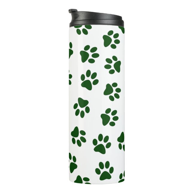 Termo Patrón De Paws, Paws De Perro, Papas Verdes (Rotado hacia la derecha)