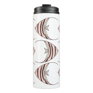 Termo Patrón de peces rosados