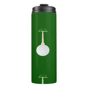 Termo Patrón de pelotas de golf en verde
