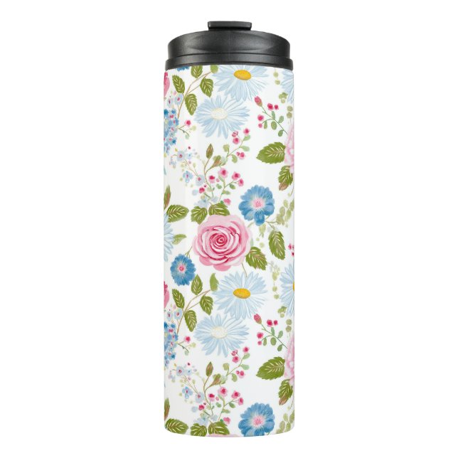 Termo Patrón de Peonías Rosadas  (Anverso)