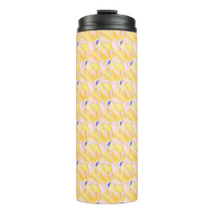 Termo Patrón de Pétalo de Flor Amarillo Mantequilla Suav