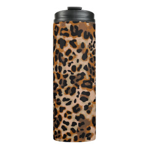 Termo Patrón de piel animal de chita de jaguar sin costu