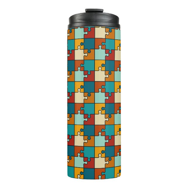 Termo Patrón de piezas de rompecabezas de rompecabezas v (Anverso)