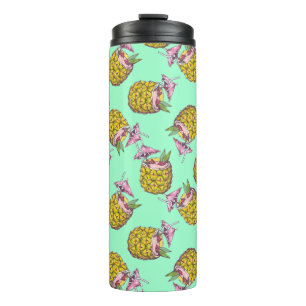 Termo Patrón de Piña Colada Tropical - Verano Refrescant