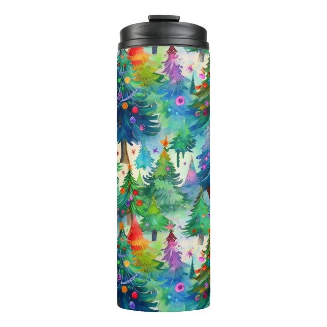 Termo patrón de pino de árbol de Navidad (Anverso)