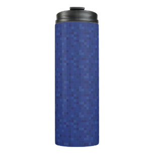 Termo Patrón de píxeles de mosaico azul