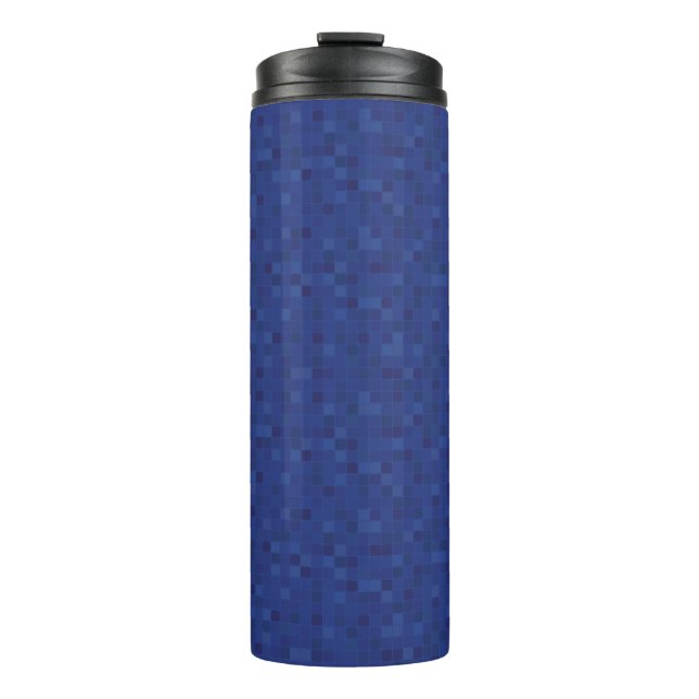 Termo Patrón de píxeles de mosaico azul (Anverso)