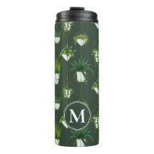 Patrón de planta doméstica de colgar geométrica