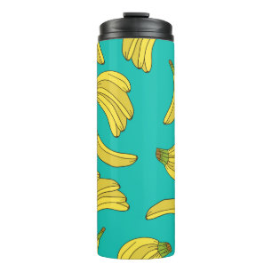 Termo Patrón de plátanos sin costura. Esbozar la ilusión