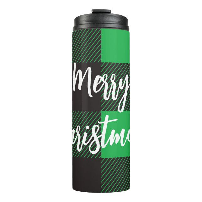 Termo Patrón de platillos Feliz Navidad (Anverso)