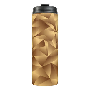 Termo Patrón de polígono dorado de lujo