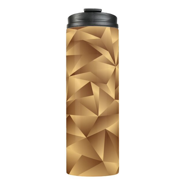 Termo Patrón de polígono dorado de lujo (Anverso)