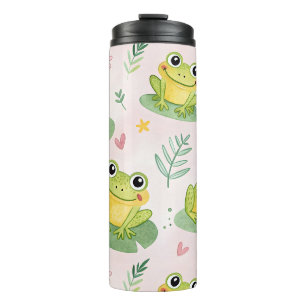Termo Patrón de ranas lindas