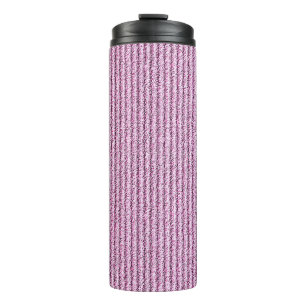 Termo Patrón de raya de pana rosa casual