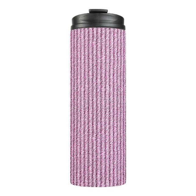 Termo Patrón de raya de pana rosa casual (Anverso)