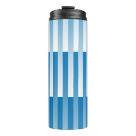Termo Patrón de rayas blancas azules