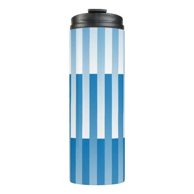 Termo Patrón de rayas blancas azules (Anverso)