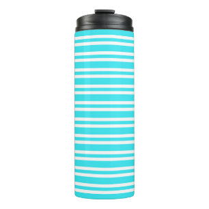 Termo Patrón de rayas blancas y azules