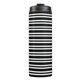 Termo Patrón de rayas blancas y negras