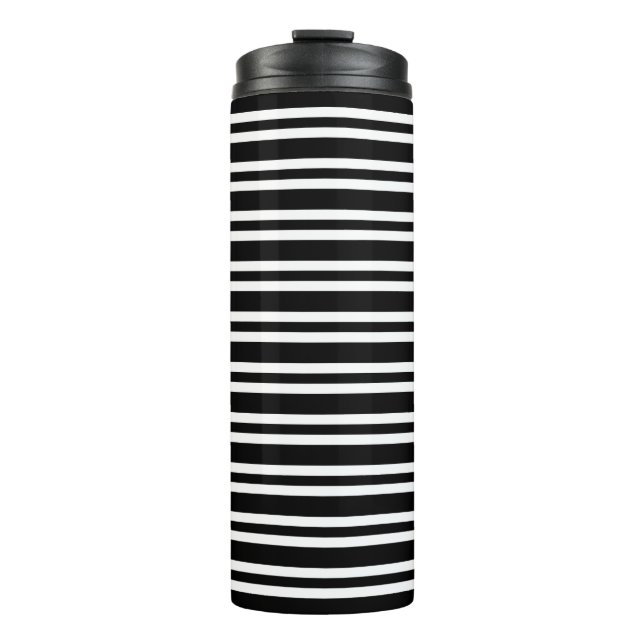 Termo Patrón de rayas blancas y negras (Anverso)